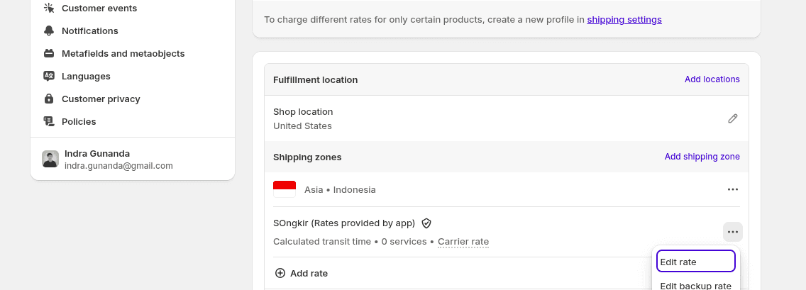 Buka Shipping and delivery